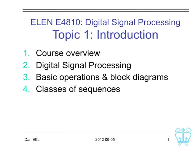 Signal processingcolumbia