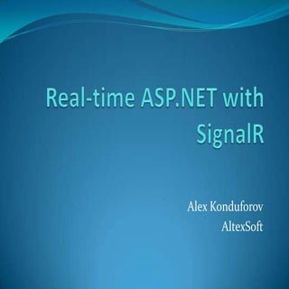 Real-time ASP.NET with SignalR