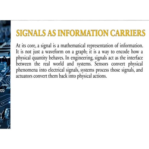Understanding Signals: The Mathematical Language of Physical ...