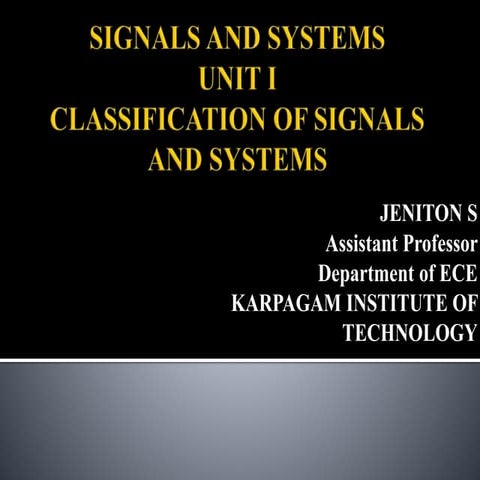 EC 8352 Signals and systems Unit 1