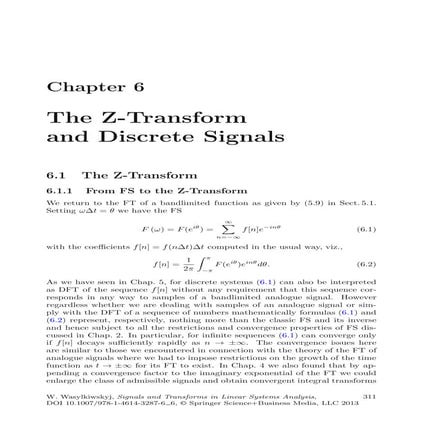 Signals and transforms in linear systems analysis
