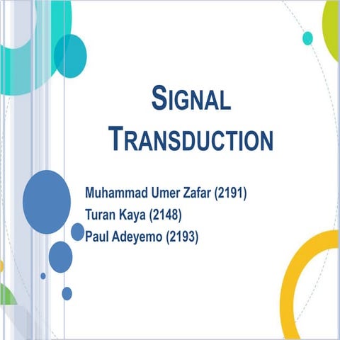 Signal transduction | PPTX