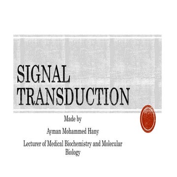 Signal transduction