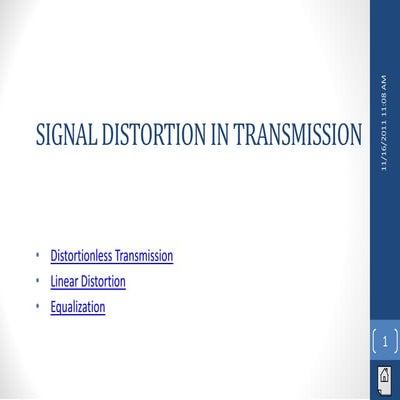Signal transmission and filtering section 3.2