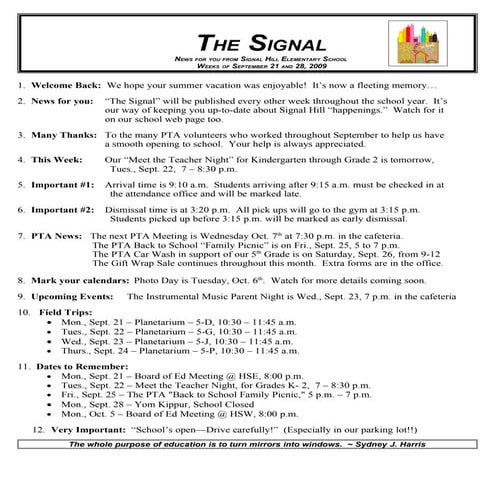 Signal Week Sept 21  28 2009 Test