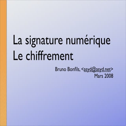La signature numérique