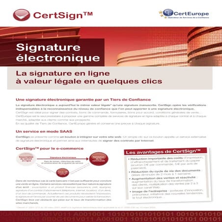 Signature electronique CertSign