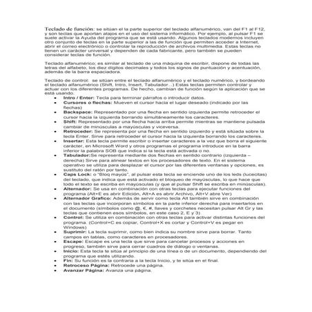 Significados teclado