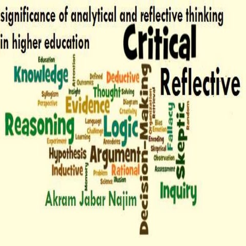 Significance of analytical and reflective thinking- Akram Jabar Najim