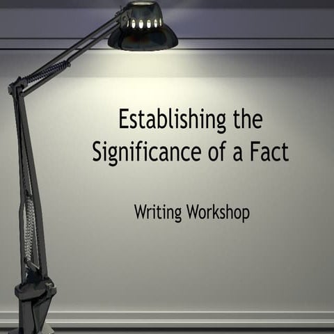 Significance Of Facts
