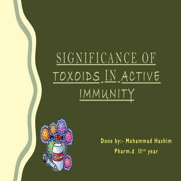 Significance of toxoids in active immunity.pptx
