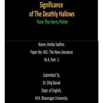 Significances of the deathly hallow