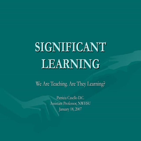 Significant Learning
