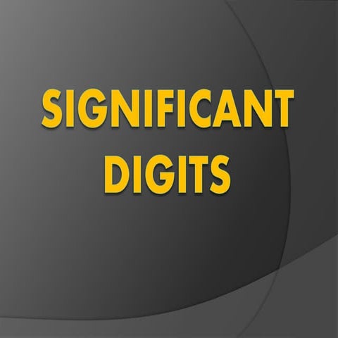 Significant digits