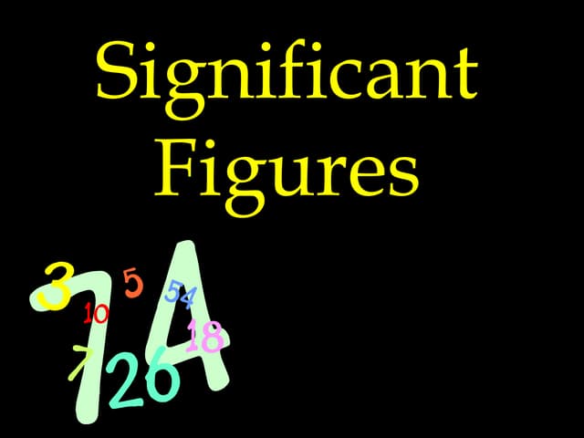 Significant figures