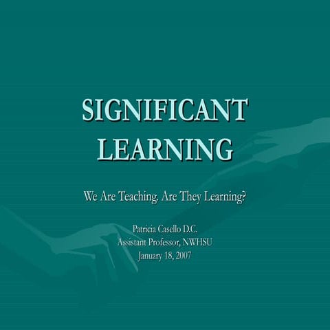 Significant Learning