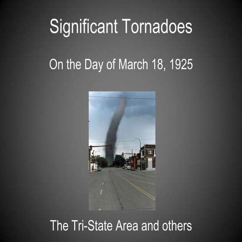 Significant Tornadoes Of March 18 1925