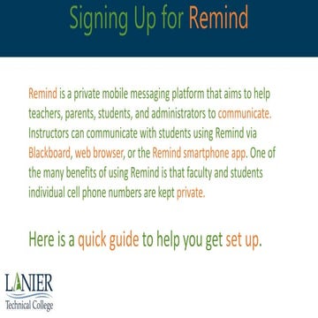 Remind 101 login instructions | PPTX