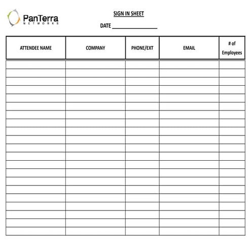 Sign in sheet template | PDF