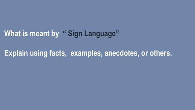 Sign language ppt | PPTX