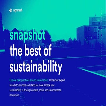signmesh snapshot - the best of sustainability