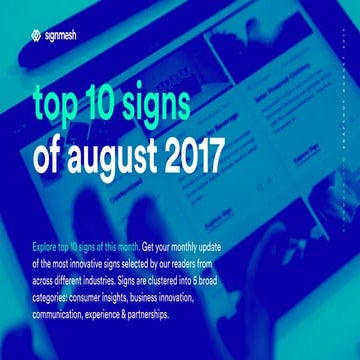 signmesh snapshot - top 10 of August 2017 