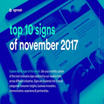 signmesh snapshot - top 10 of November 2017 