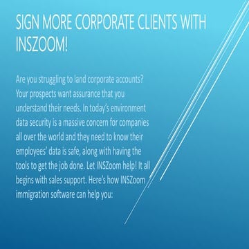 Sign more corporate clients with INSZoom | INSZoom