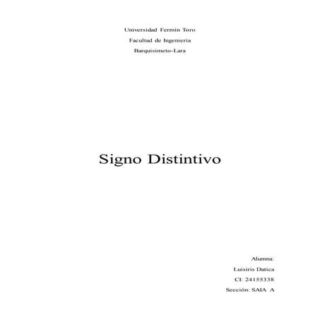 Signo distintivo