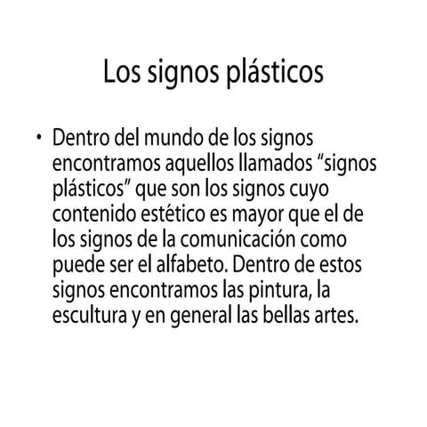 Signo plastico
