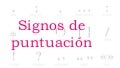Signos de puntuación