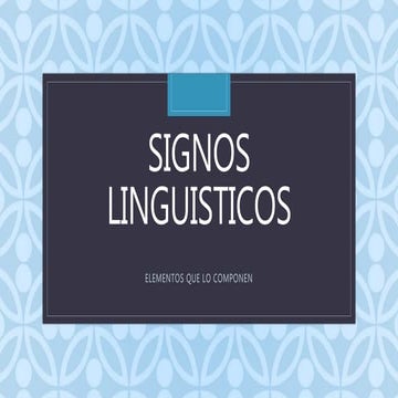 Signos linguisticos