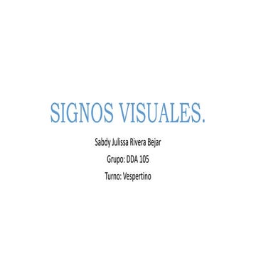 Signos visuales | PPTX