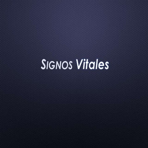 Signos Vitales
