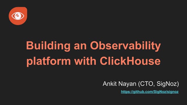 Building an Observability platform with ClickHouse