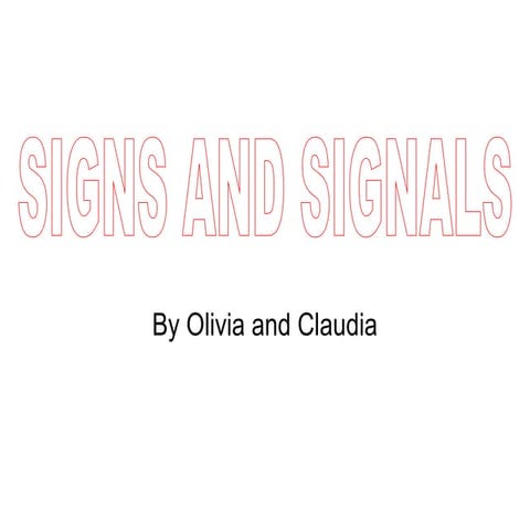 Signs and signals[1] | PPT
