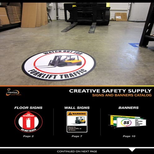 Floor Signs,  banners Creative Safety Supply Catalog