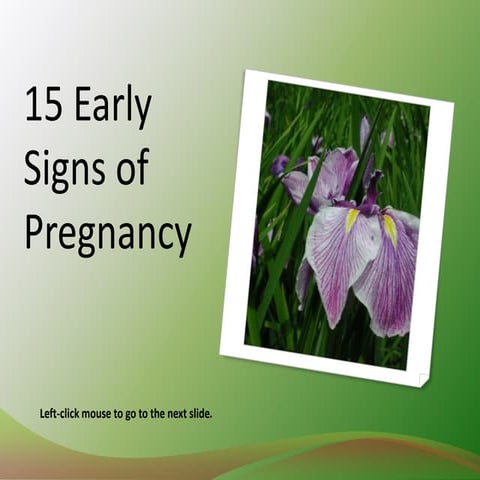 Signs Of Early Pregnancy