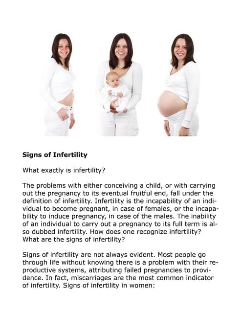 Presumptive, Probable and Positive Signs of Pregnancy | PDF