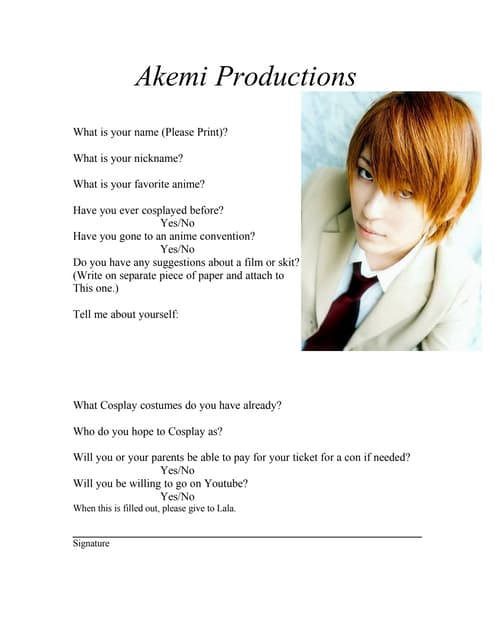 signup sheet
