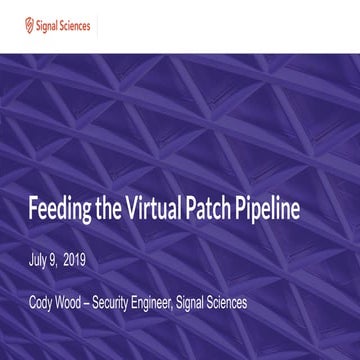 Feeding the Virtual Patch Pipeline