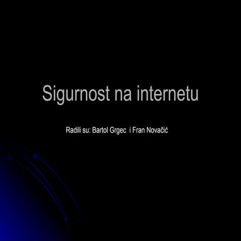 Sigurnost na Internetu 3