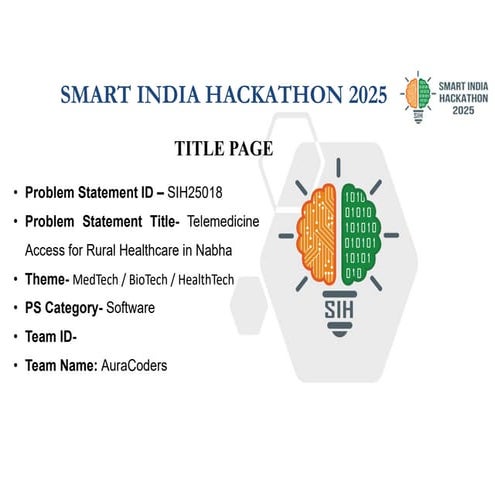 Sih final presentation for internal hack | PPTX