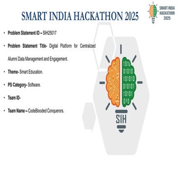 Smart India Hackathon competetion ppt for use
