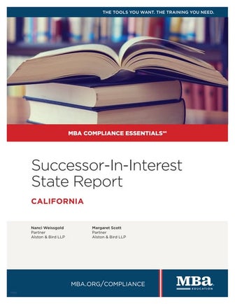 MBA Compliance Essentials Successor-In-Interest State Report - California