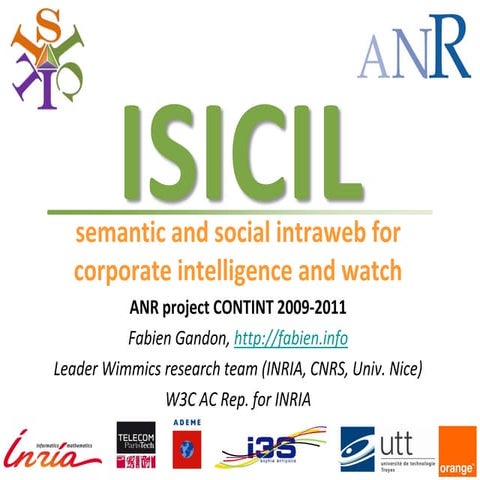 semantic and social intraweb for corporate intelligence and watch