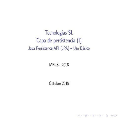 Persistencia de datos en JAVA. Conversión JPA