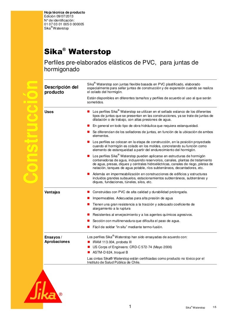 Sika waterstop