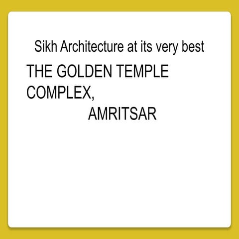 Sikh architecture   golden temple