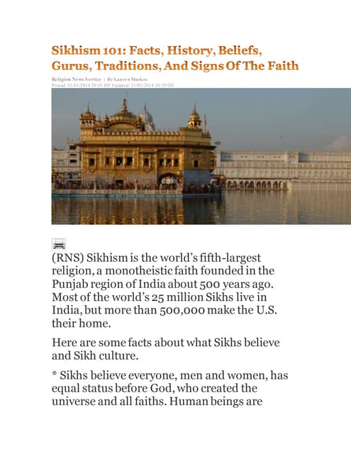 Sikhism Religion Pdf Sikhism Religion Pdf